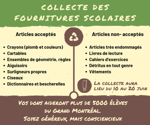 62231179_2210296312395649_8842246087935787008_n.png ️️ Une belle initiative du Collège St-Jean-Vianney qui encourage la réutilisation de fournitures scolaires…