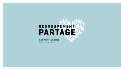 Regroupement Partage - Rapport annuel 2025-2026 Couverture